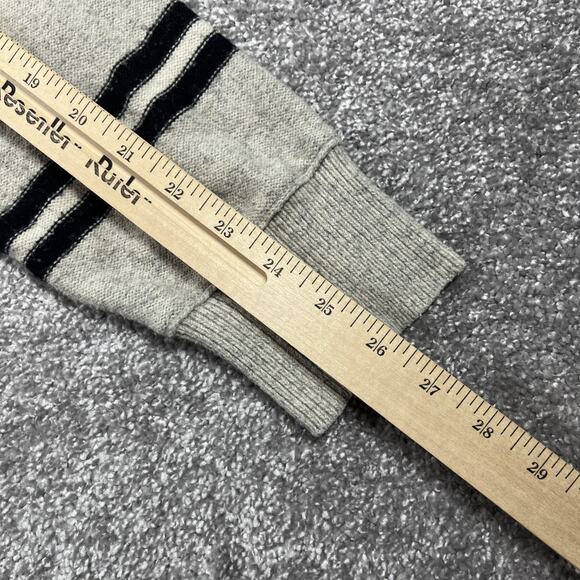 Gap Sweater Mens Medium Wool Blend Roll Neck Stripe Nautical Grandpa Ivory - Picture 15 of 15